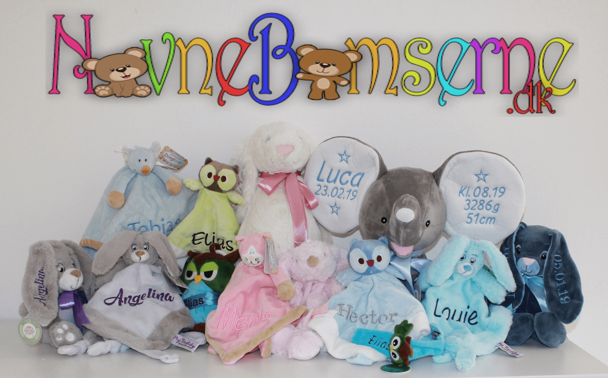 Bamser, nusseklude og masser af andre ting med navn på